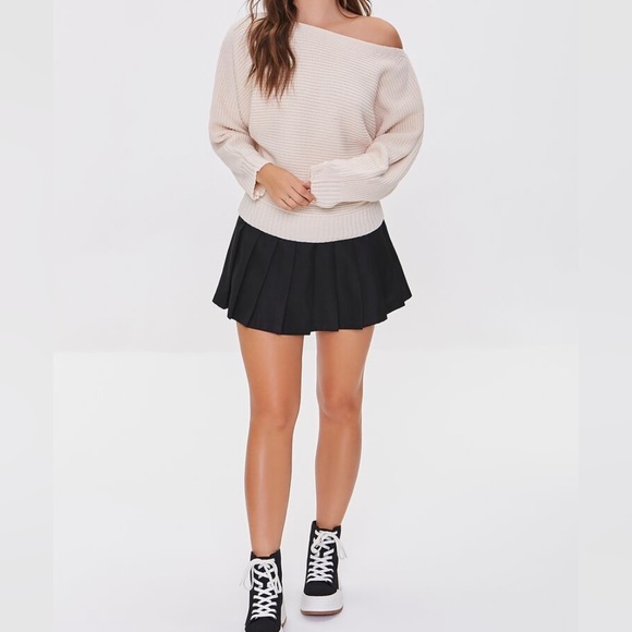 Ribbed Off-Shoulder Sweater - Picture 9 of 9